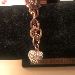 Heart Rose Gold Charm bracelet
